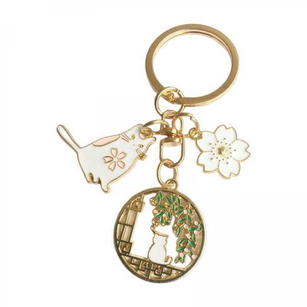 3xCute Animal Keychain Flower Pendant Creative for Car key Purse Wallet