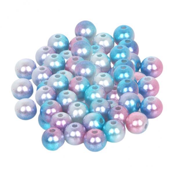 4x50/100/200/500Pc ABS Plastic Loose Beads 8mm Blue Purple Red