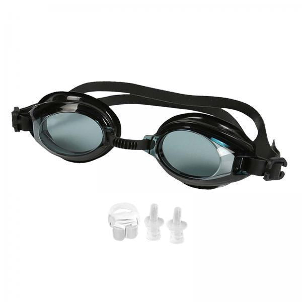 3xSwimming Goggles Adult Soft Silicone Strap Comfortable Anti Fog Swim Goggles Black