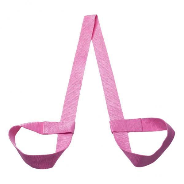 2xCotton Yoga Mat Strap Pilates Mat Carrier Fitness Stretchy Loop Pink