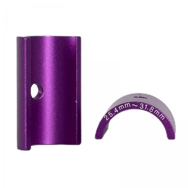4xBike Stem 25.4 to 31.8mm Shim Handlebar Adapter Spacer - 1 Pair Purple