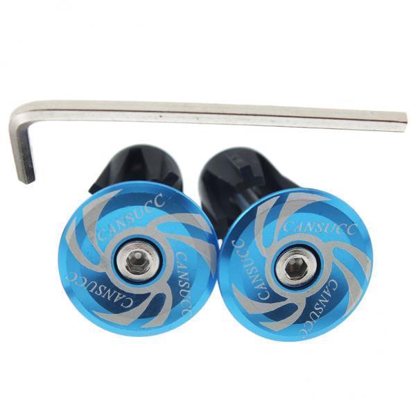 3xMTB Road Bikes Aluminum Handlebar End Plugs Bicycle Handle End Caps Blue