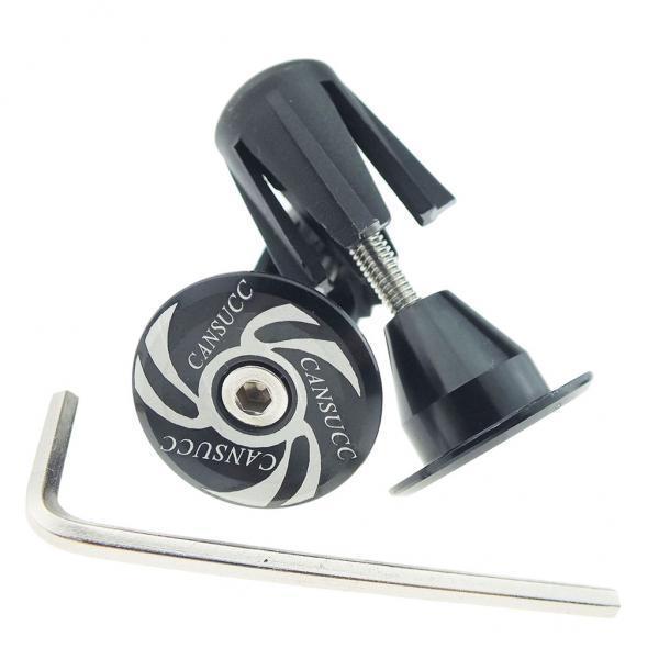 4xMTB Road Bikes Aluminum Handlebar End Plugs Bicycle Handle End Caps Black