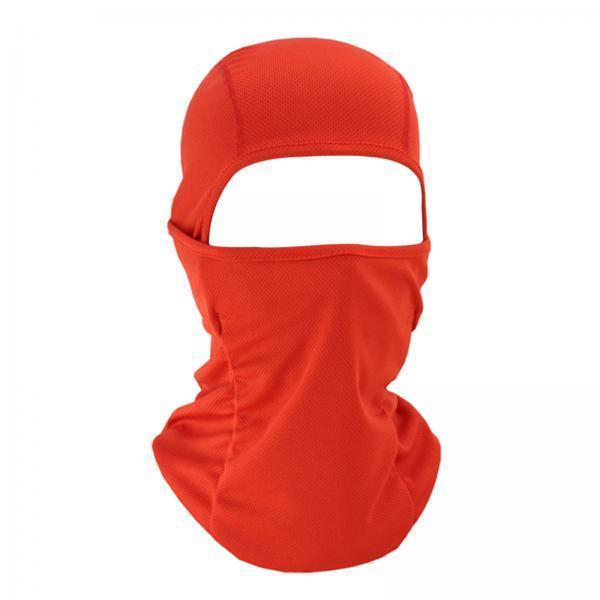 2xLightweight Full Face Mask Balaclava Head Cover Motorcycle Sports Red