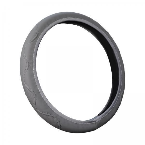 3xCar Steering Wheel Cover Comfortable to Grip Stylish for Women Men Universal Gray
