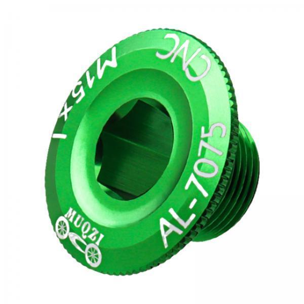 2xBicycle Crank Cover Aluminum Alloy Arm Bike Crankset Bolt for Road Bikes BMX Green