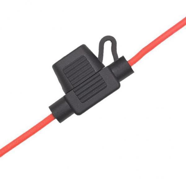 3xFuse Holder 20A Damp Black Protective 14 AWG Wire for Boats Trucks Cars
