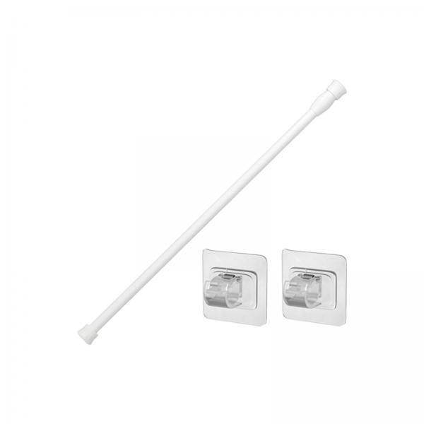 2xTelescopic Curtain Rod Spring Curtain Rod for Doorway Bedroom Cupboard 30cm to 50cm