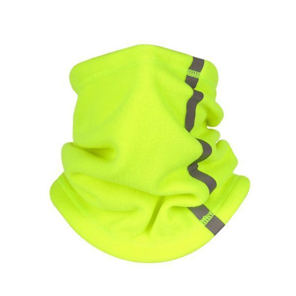 2xFace Mask Neck Gaiter Breathable Windproof Fishing Scarf Fluorescent Green