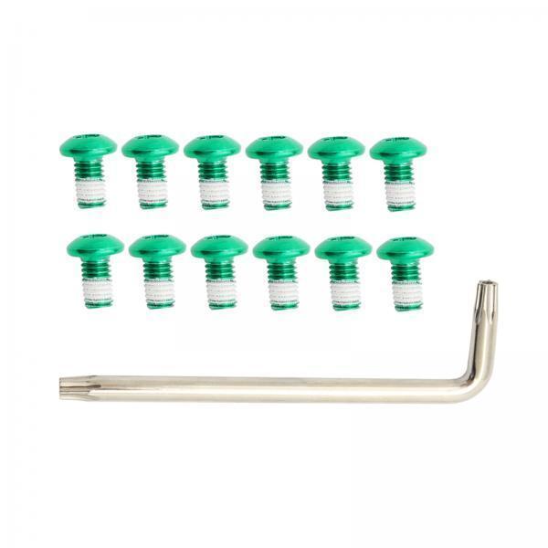 4x12x Bike Disc Brake Rotor Bolt M5x9mm T25 Screw Water Cage Mount Bolt Green