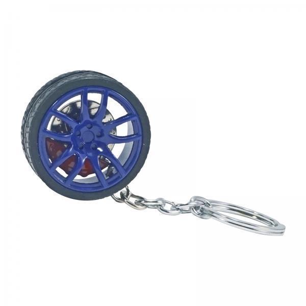 3xMini Cute Tire Keyring Creative Automobile Car Parts Model Key Chains Lovers Blue