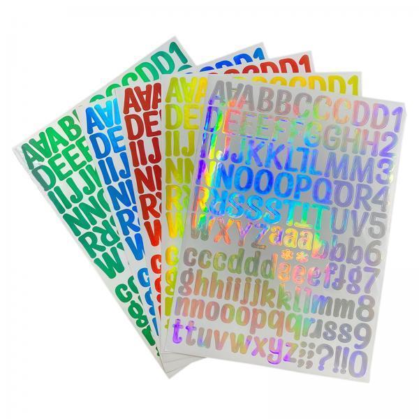 3xHolographic Alphabet Number Stickers Vinyl Decals Labels for Graduation