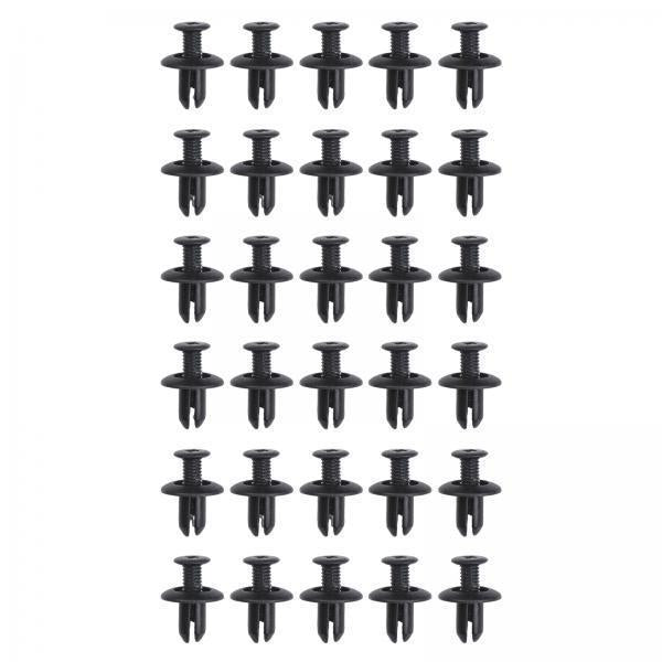 4xRivets Fastener Push Clip Auto Vehicle Door Panel Bumper Retainer Clips 30Pieces