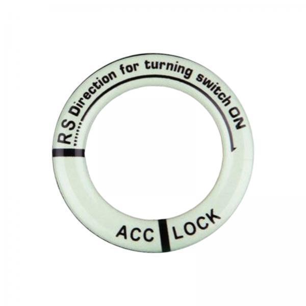 2xUniversal Ignition Switch Decoration Rings Glow in The Dark luminous Black