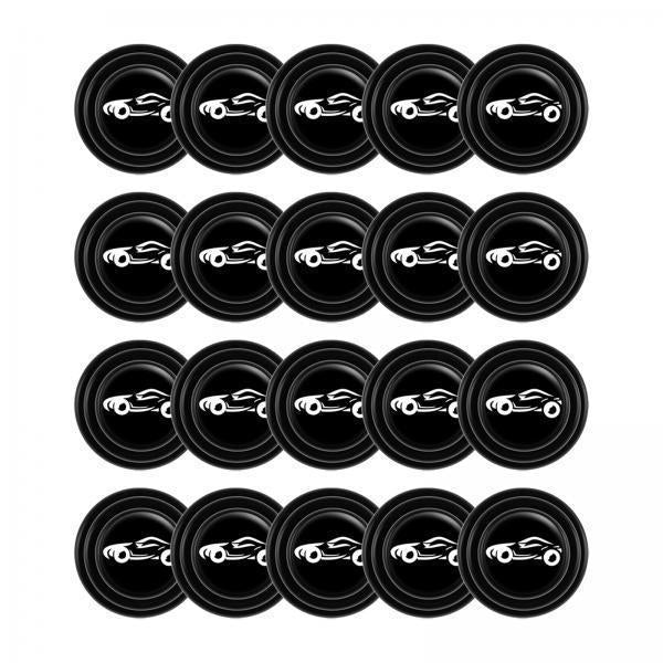 3x20Pcs Car Door Anti Collision Gasket Decoration Accessory for Truck SUV With sign