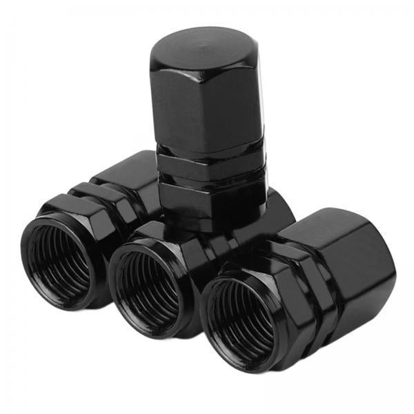 3x4 Pieces Car Tire Valve Stem Caps Seal Air Caps Covers for Trucks Bikes black