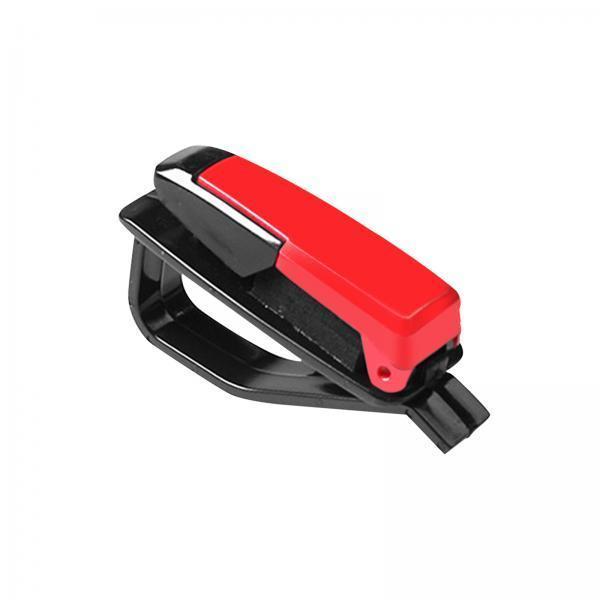 2xCar Sunglasses Holder Durable clip for Ticket red