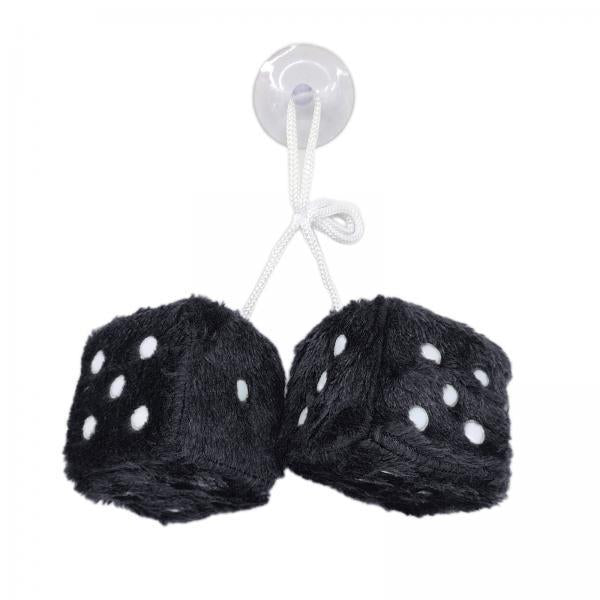 2x2Pcs Mirror dices Soft Hanging dices Model for Ornament Decoration black