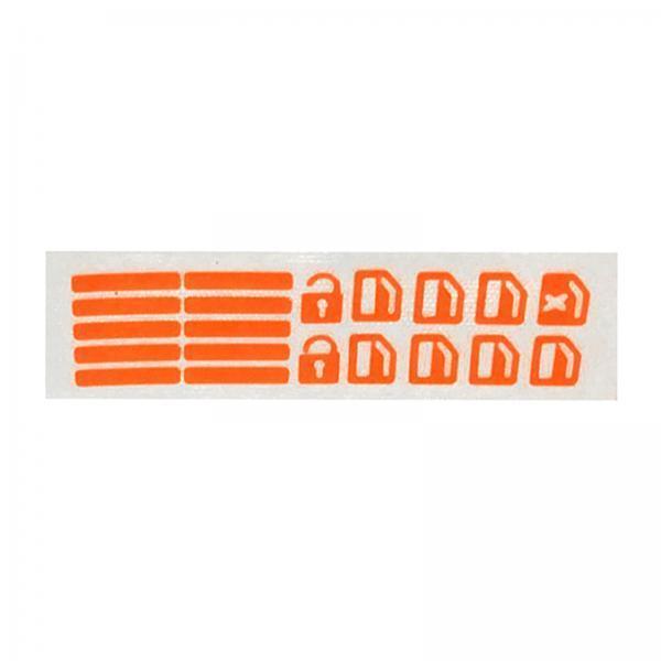 3xCar Switch Decal fluorescent Button Knob Switch Decals Fit for Benz Orange
