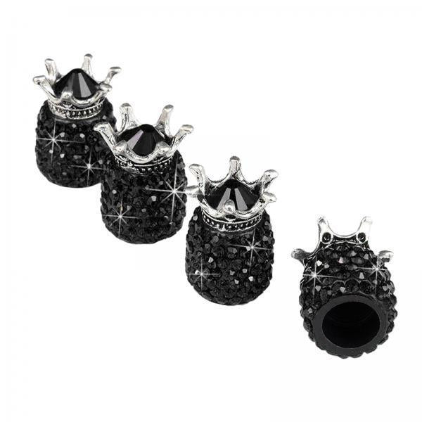 4x4 Pcs Tire/Wheel Air Pressure Valve Stem Caps for Auto Car Truck Black