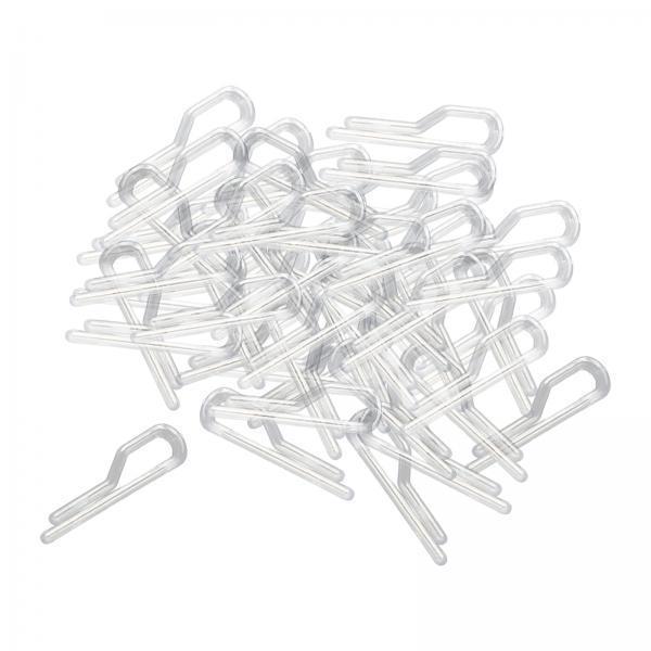 4x200Pcs Shirt Clips Sock Skirts Cloth Clip Transparent Plastic Alligator Clip Nine Word Clip 38mm
