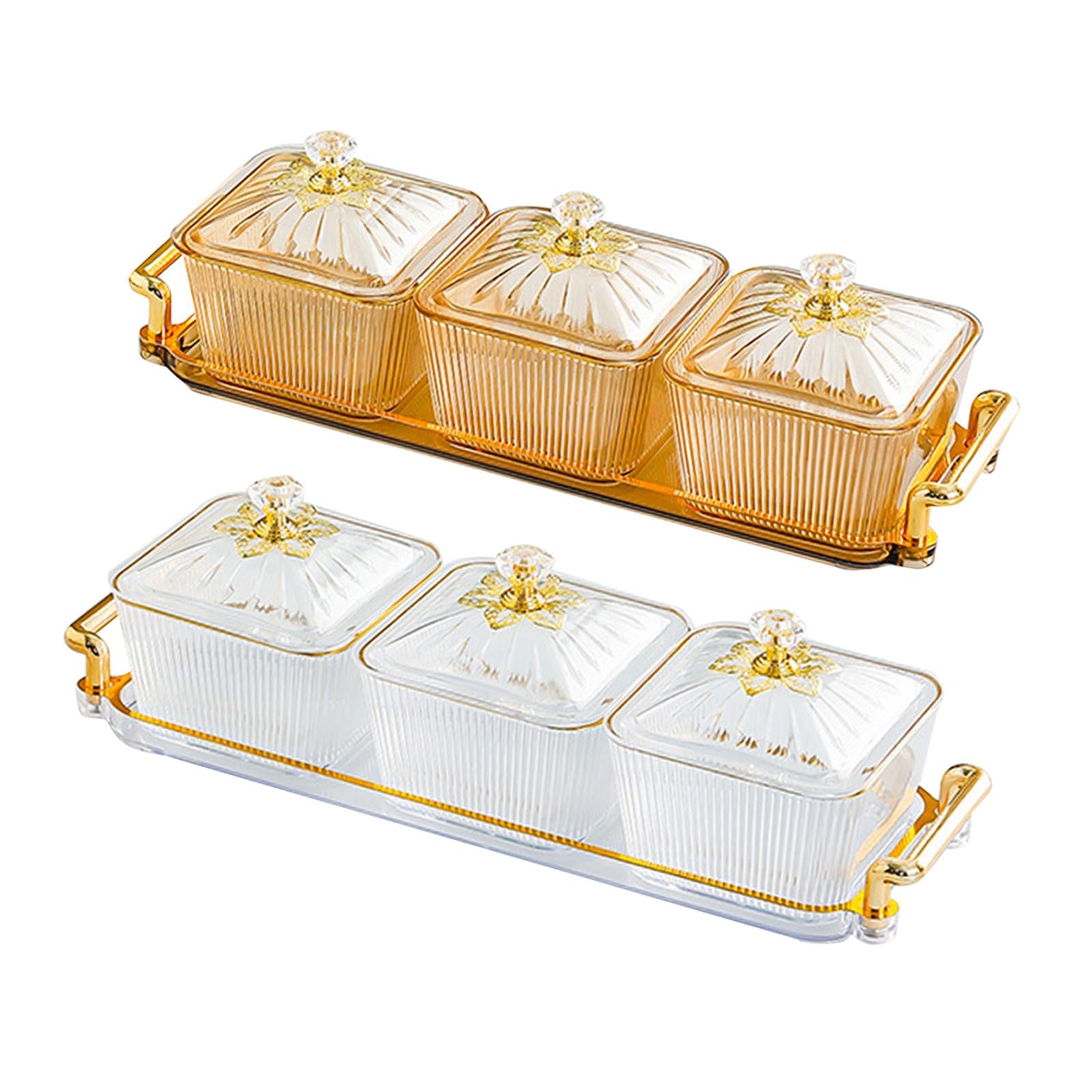Divided Snack Tray Pp for Dining Room Party Wedding Kitchen Dried Fruit