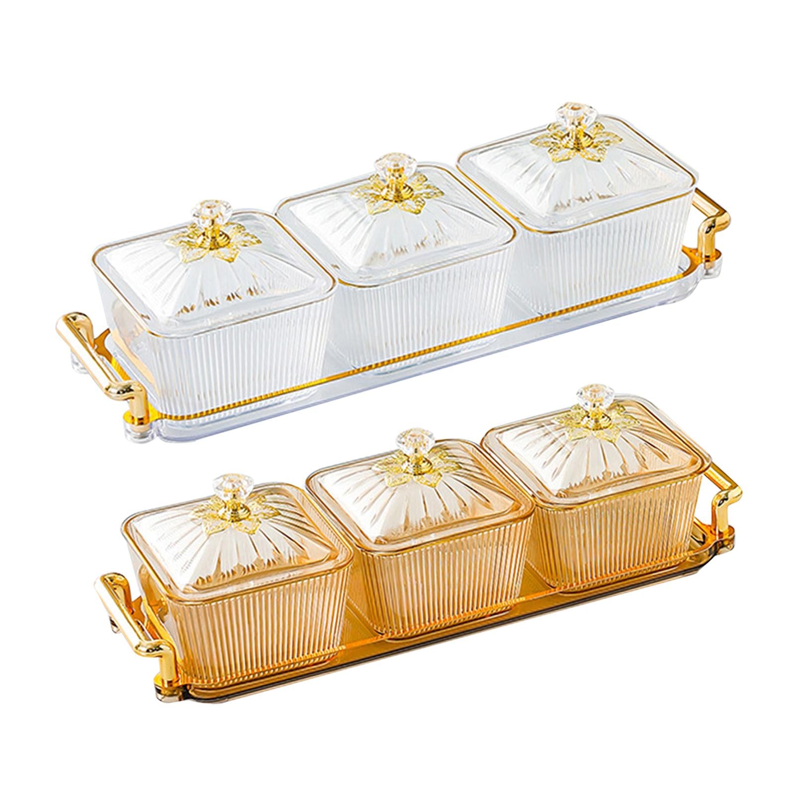 Divided Snack Tray Pp for Dining Room Party Wedding Kitchen Dried Fruit
