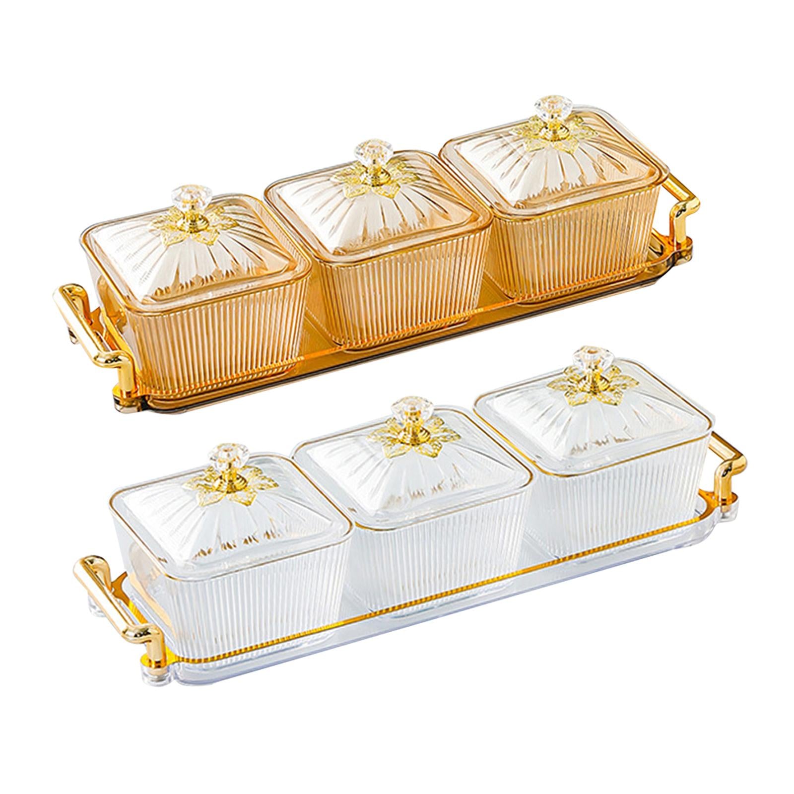 Divided Snack Tray Pp for Dining Room Party Wedding Kitchen Dried Fruit