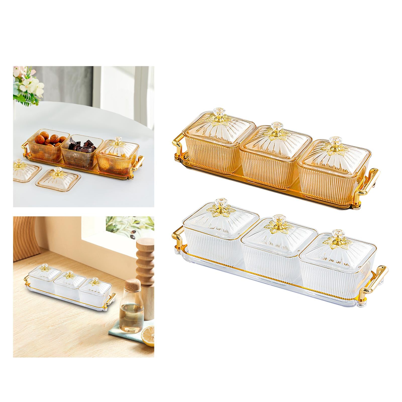 Divided Snack Tray Pp for Dining Room Party Wedding Kitchen Dried Fruit