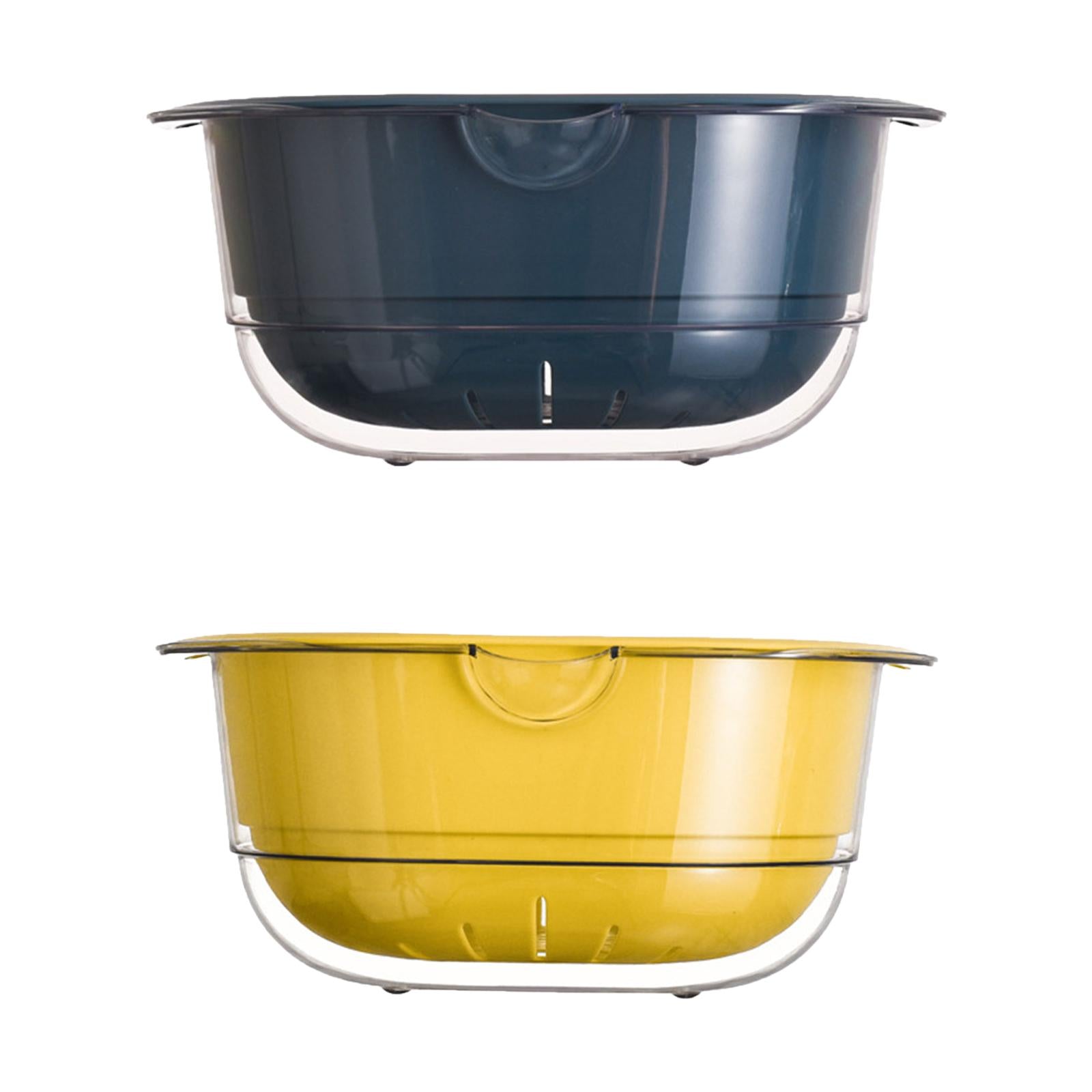 Fruit Draining Basket Fruit Cleaner Bowl for Kitchen Fruits and Vegetable