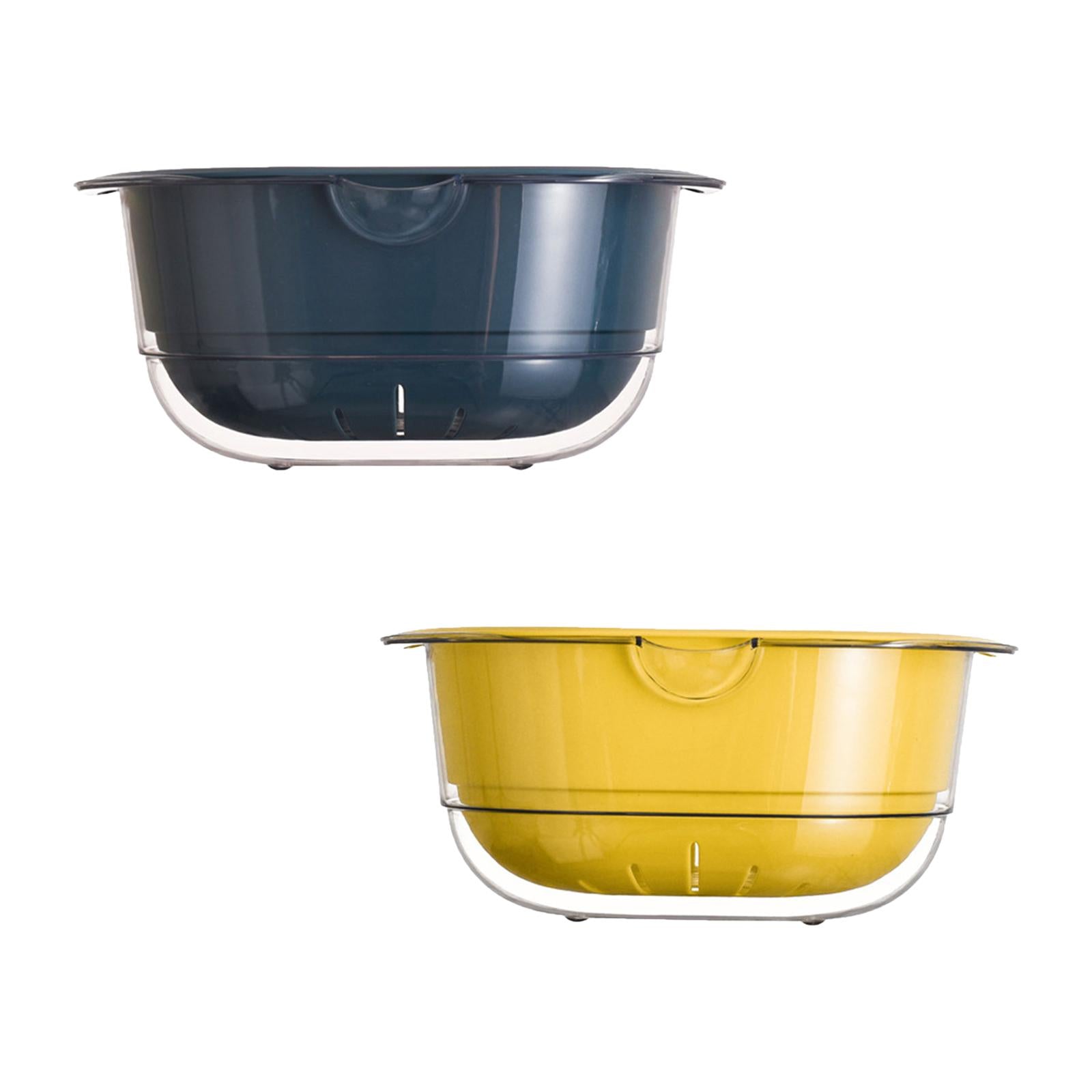 Fruit Draining Basket Fruit Cleaner Bowl for Kitchen Fruits and Vegetable
