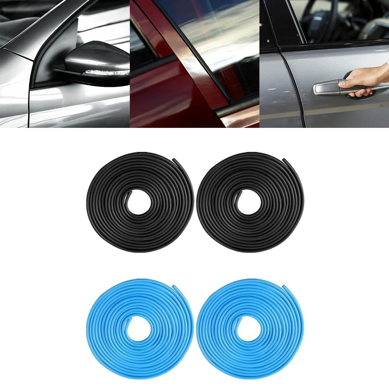 4x Car Door Edge Guards 10M Door Edge Protectors for Most Car Blue andBlack
