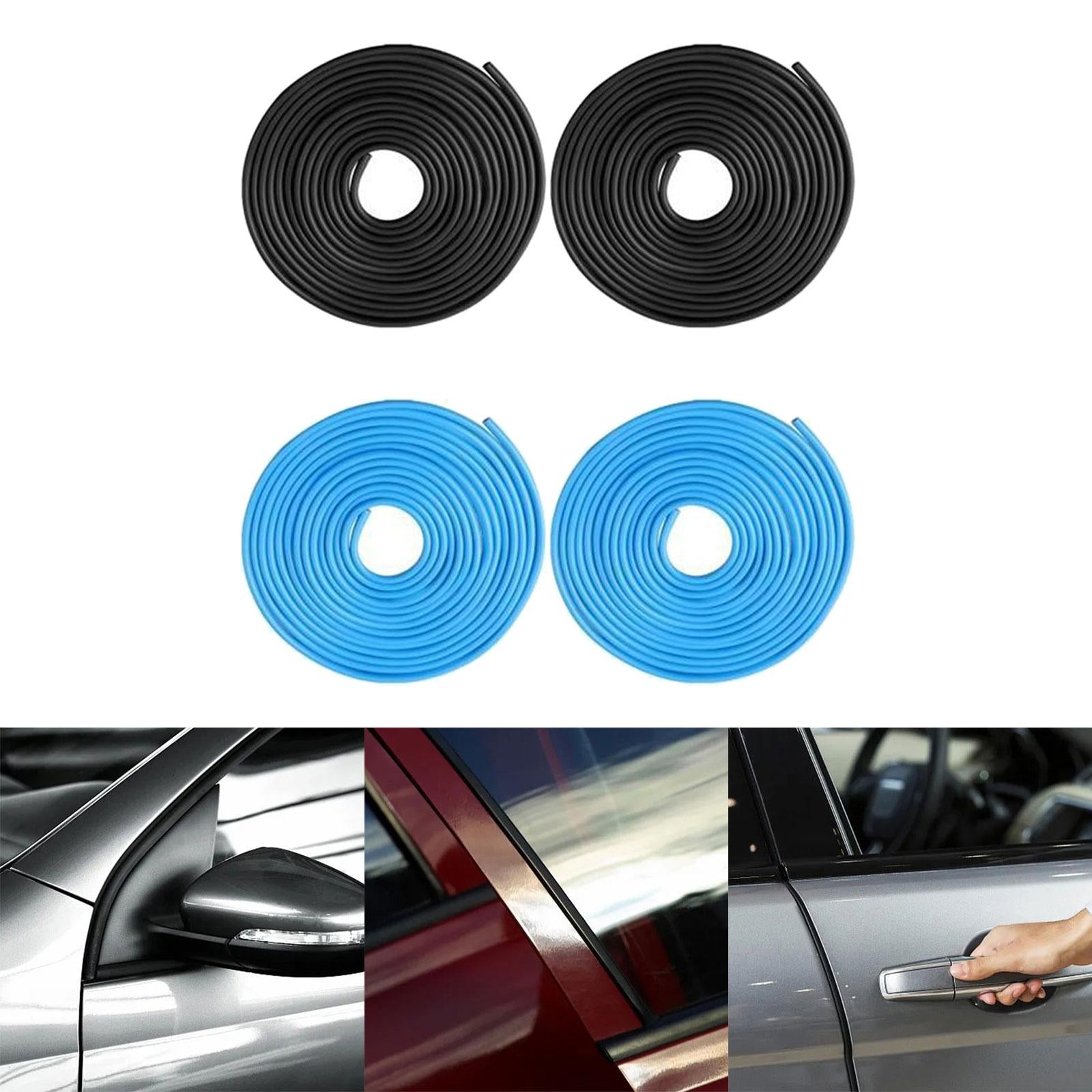 4x Car Door Edge Guards 10M Door Edge Protectors for Most Car Blue andBlack