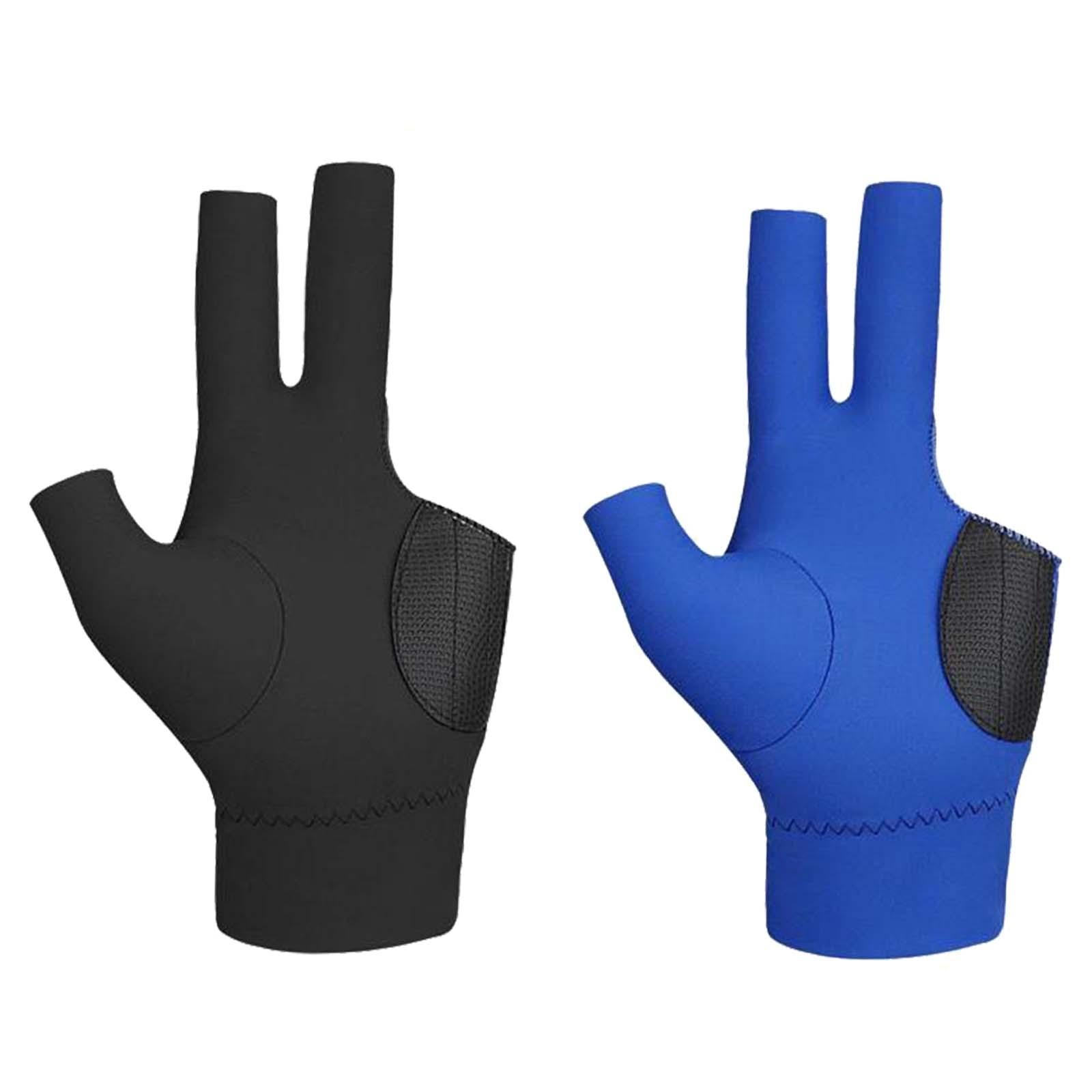 2x Three Fingers Billiard Glove Women Mitts Comfortable Snooker Sport Glove