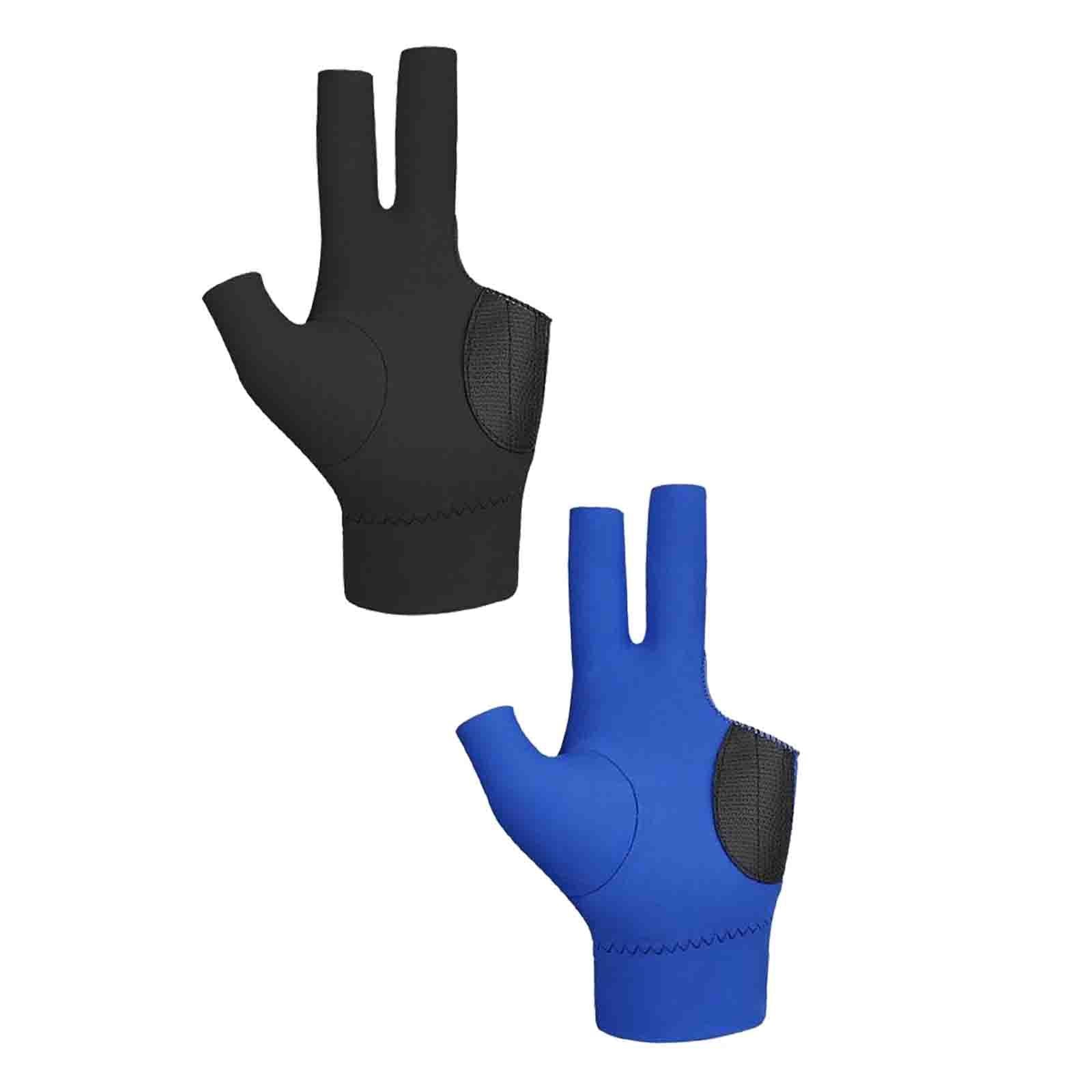2x Three Fingers Billiard Glove Women Mitts Comfortable Snooker Sport Glove