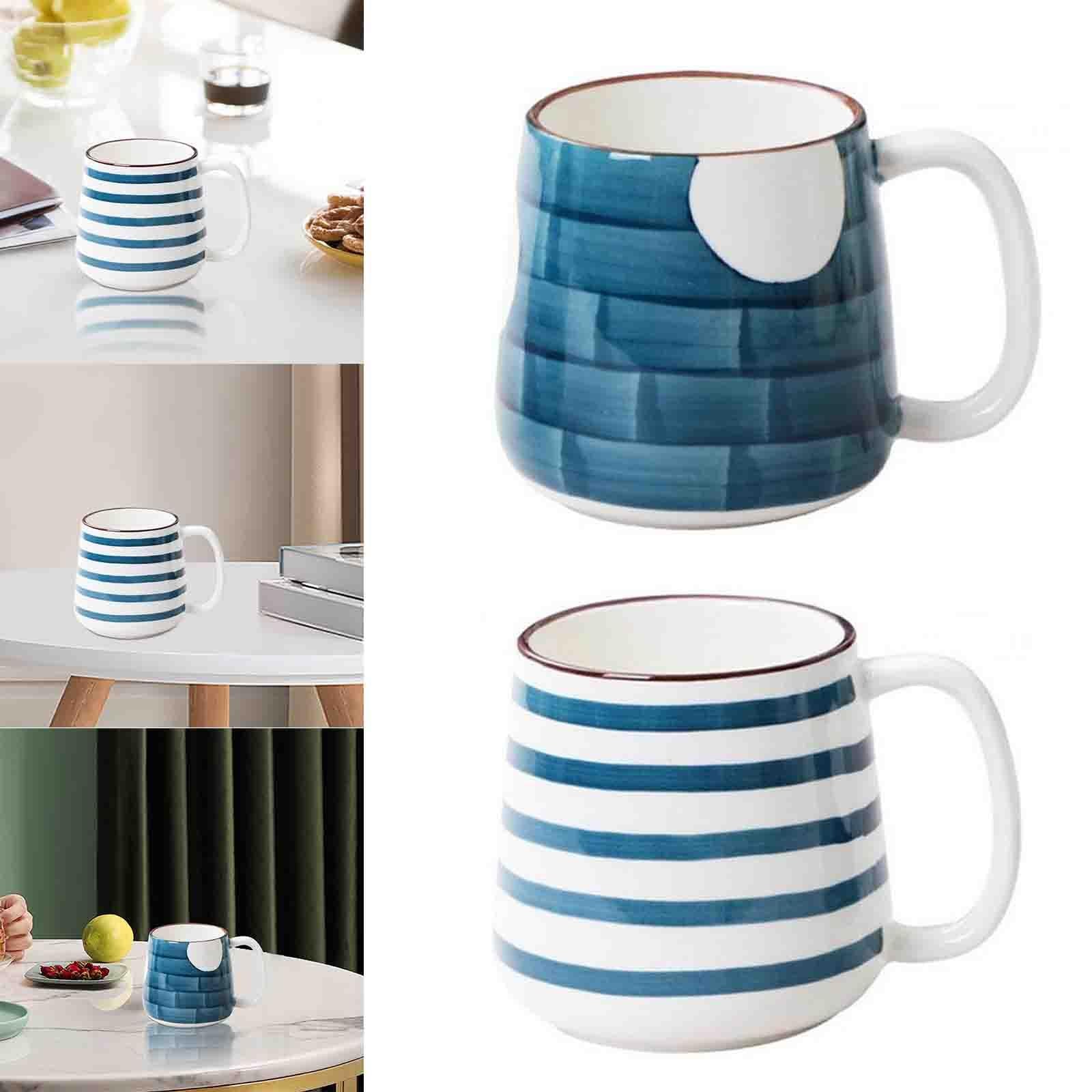 2pcs Father's Day Gift Mug with Handle 480ml Hand Painted Mug for Dad