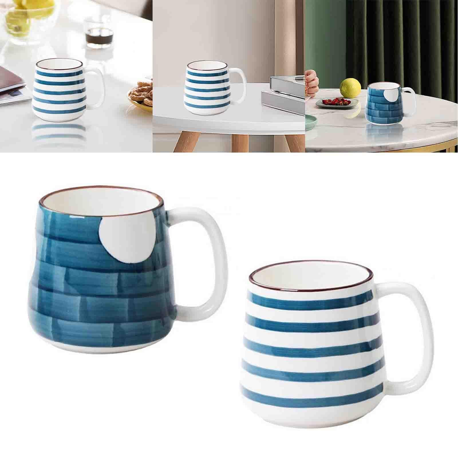 2pcs Father's Day Gift Mug with Handle 480ml Hand Painted Mug for Dad
