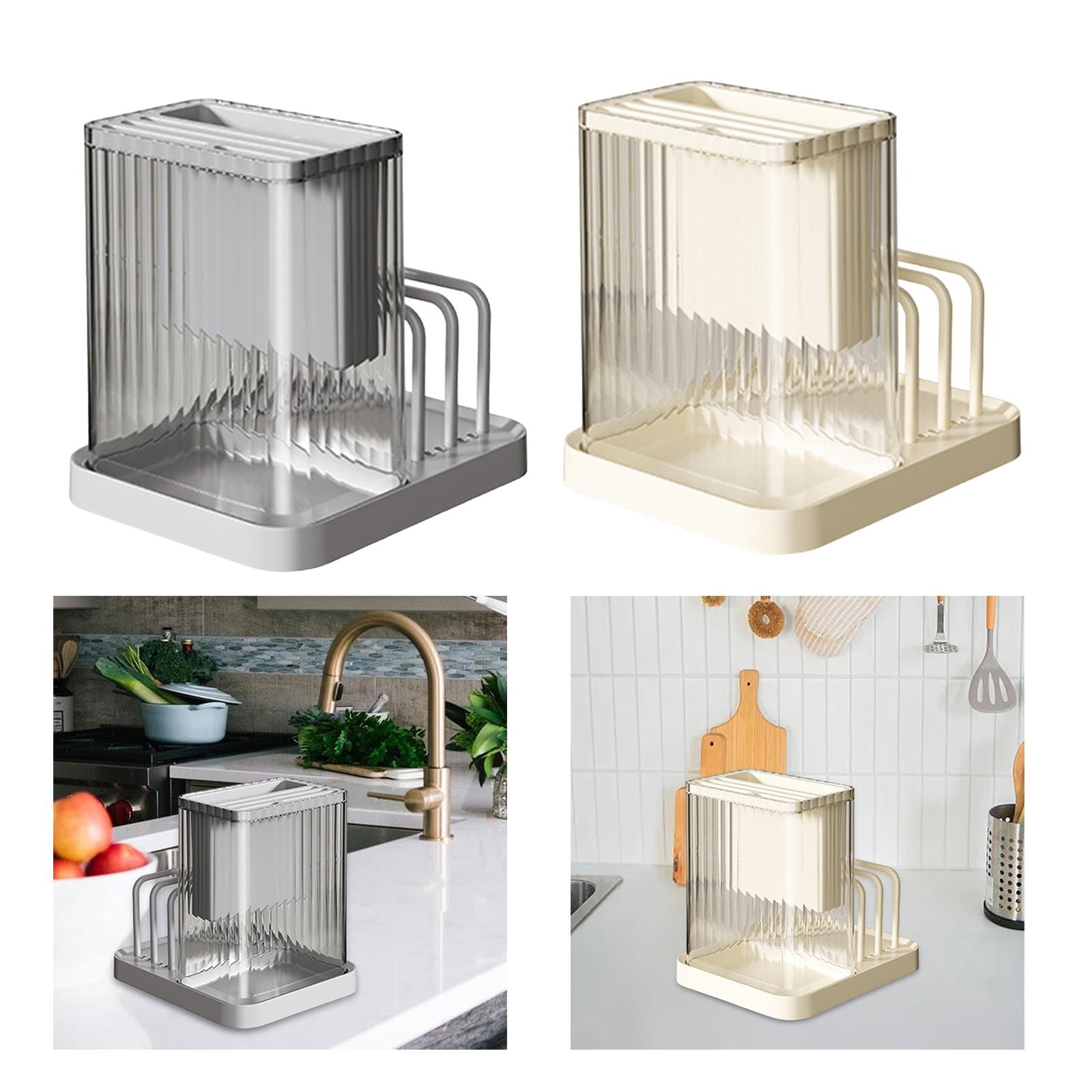 2xPot Lids Organizer,Multipurpose Knives Drying Rack for Cabinet and Kitchen