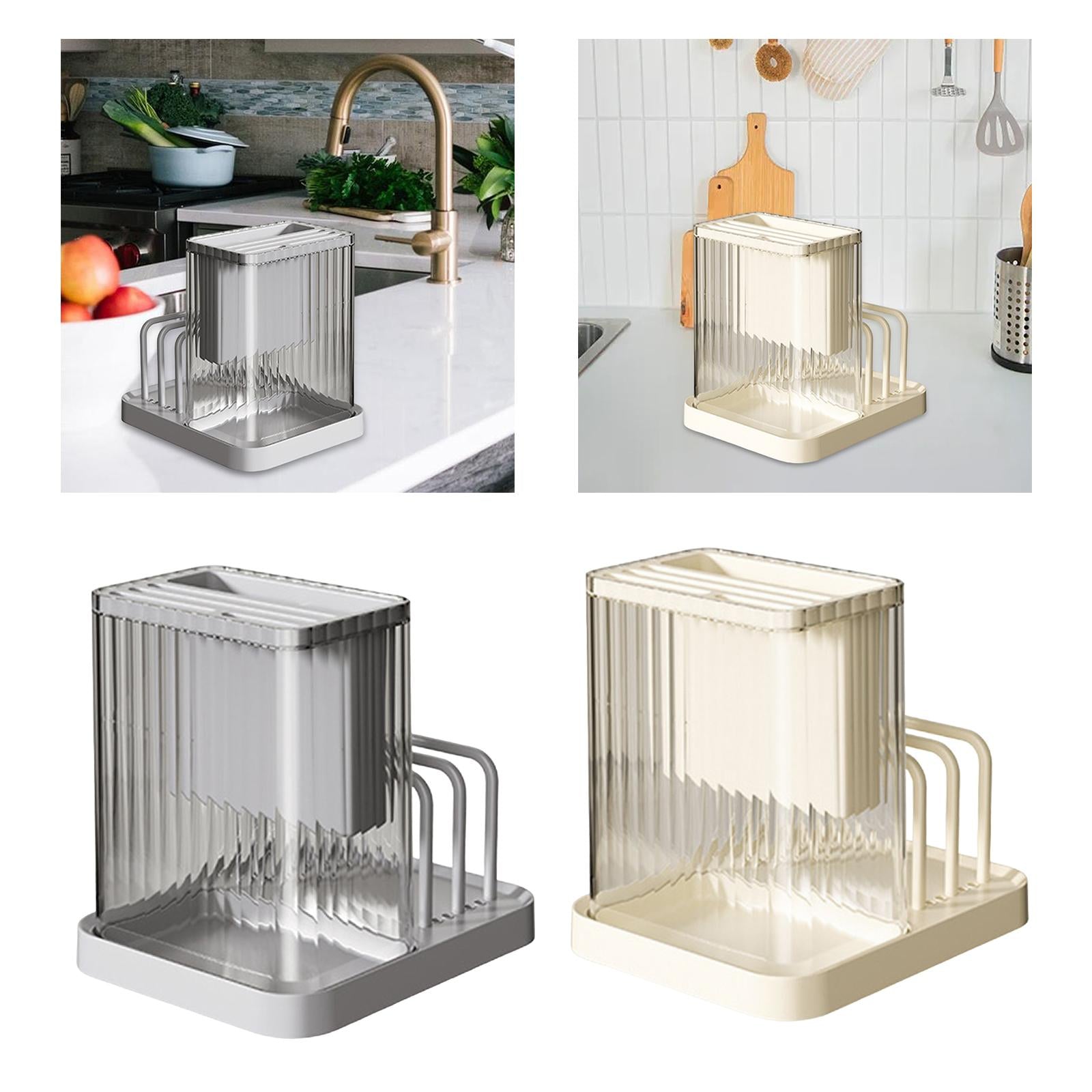 2xPot Lids Organizer,Multipurpose Knives Drying Rack for Cabinet and Kitchen