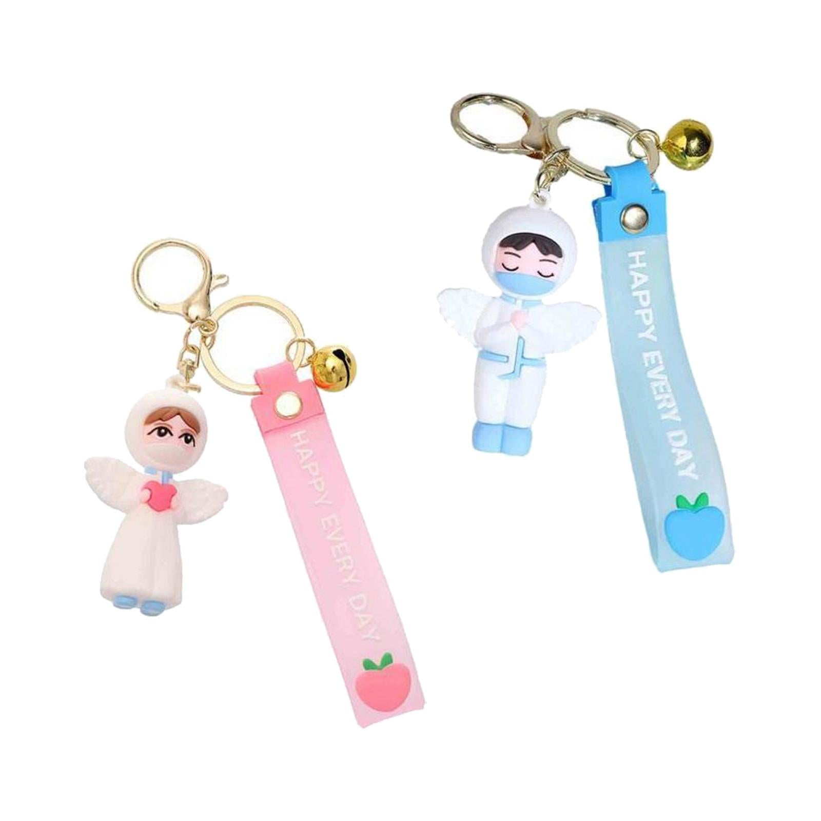 4x Pieces Nurse Gifts Nurse Keychain pink and blue for Women Nurse Day