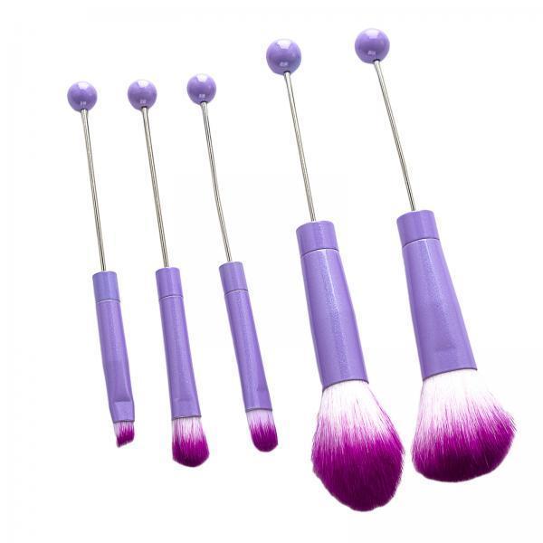 2x5x Eye Makeup Brush Set DIY Eyebrow Cosmetic Brushes for Adults Sister Gifts violet