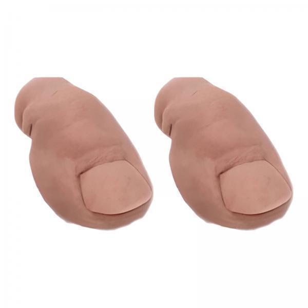3x2Pcs 3D Funny Toe Clogs Charms Creepy Shoes Decorations for Props DIY Cosplay Hairless
