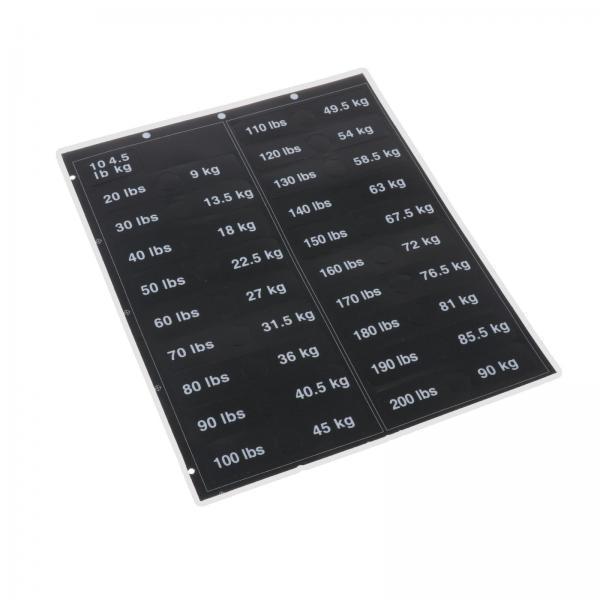 2xWeight Stack Labels 4.5kg to 90kg Weight Block Label Sticker Number Stickers