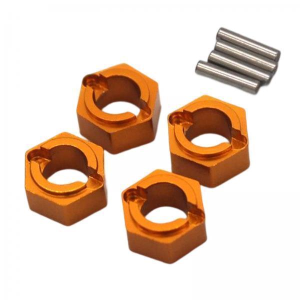 6x4 Pieces Hex Hub Adapter Replacement Parts for FMS1/24 Fcx24 1/24 RC Crawler