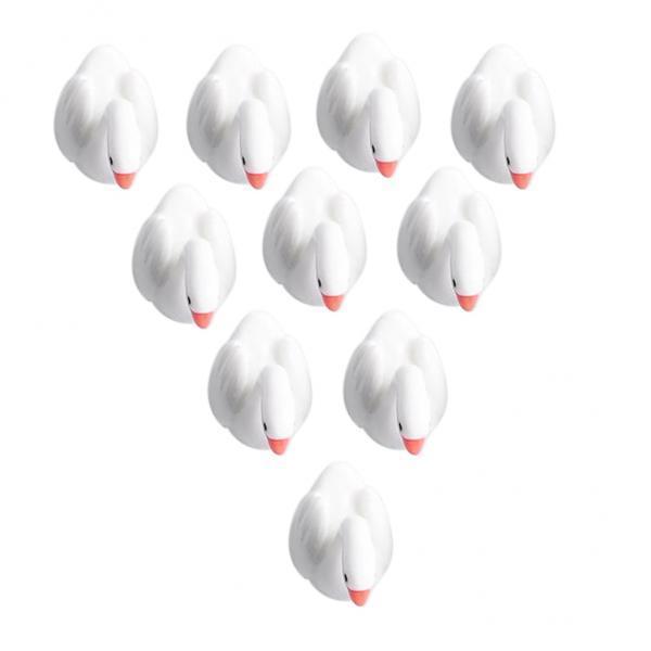 6xWhite Cygnus Lake Model Sculpture Set for Fairy Garden Dollhouse Decoration