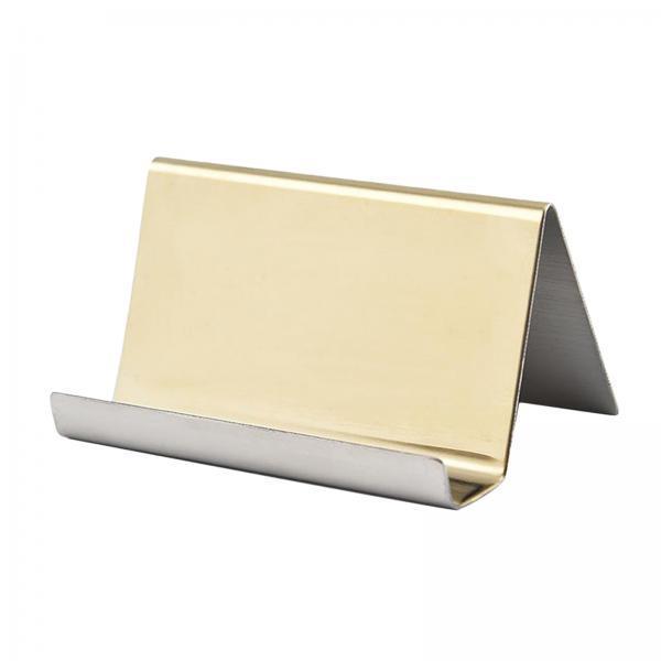 5xBusiness Card Holders Name Stand Collection Rack Organizer Champagne B