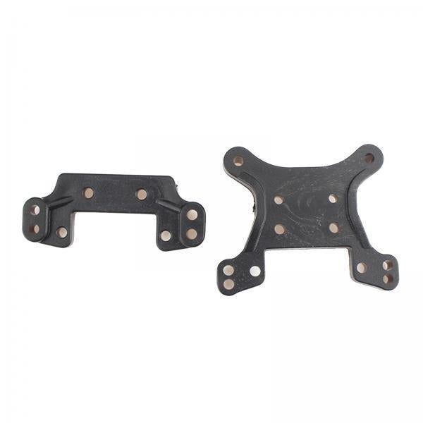 6xBlack Plastic RC Car Shock Absorber Plate Set Fits 1:12 WLtoys 124018 Parts