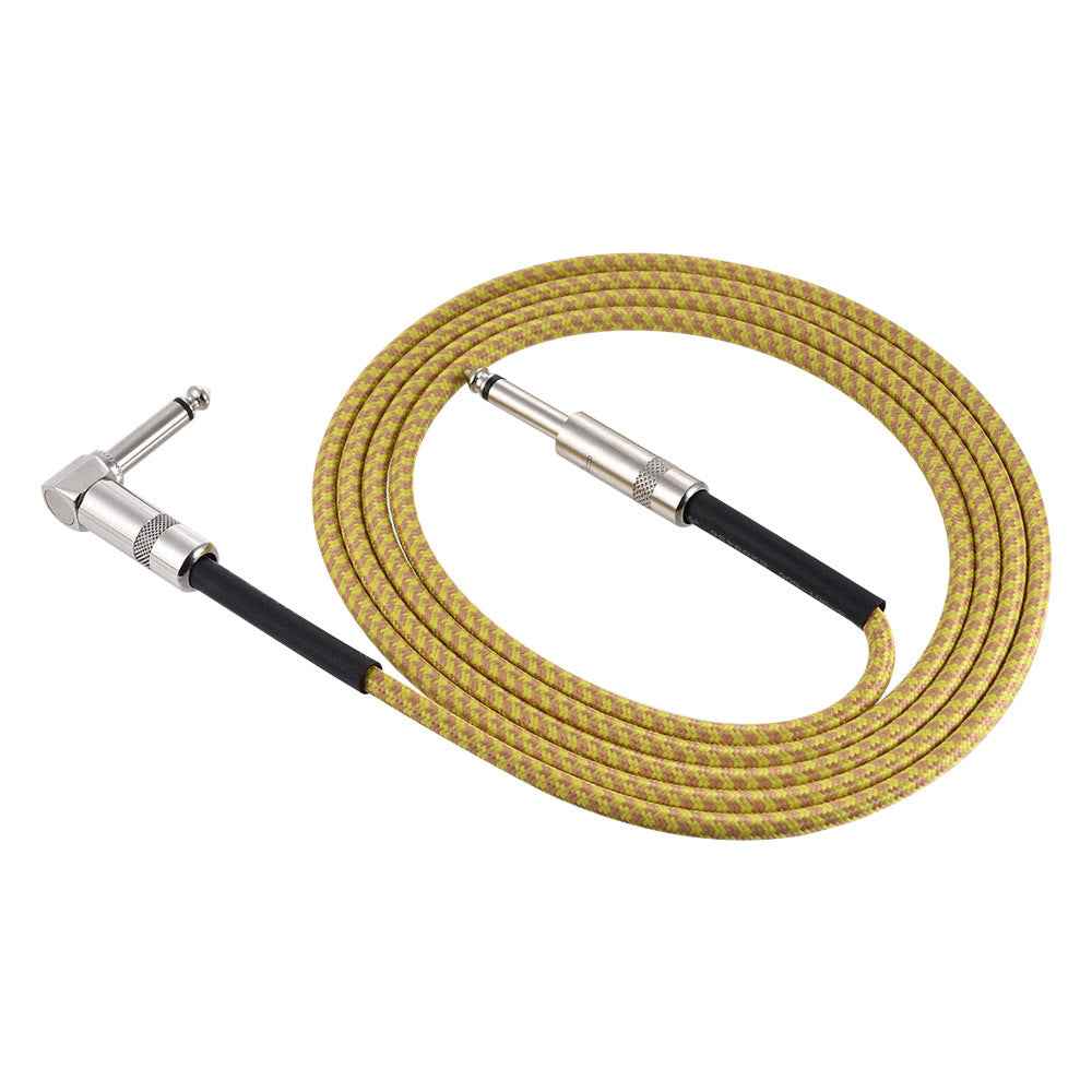 5M 6.35mm Metal Guitar Audio Extension Cable, Male to Female Pure Copper Instrument Cable for Electric Guitar, Bass, Amplifier, Mixer & Sound Card