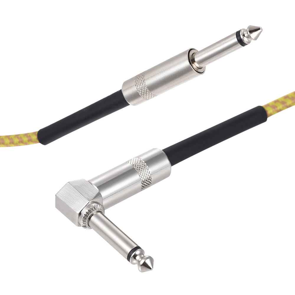 5M 6.35mm Metal Guitar Audio Extension Cable, Male to Female Pure Copper Instrument Cable for Electric Guitar, Bass, Amplifier, Mixer & Sound Card