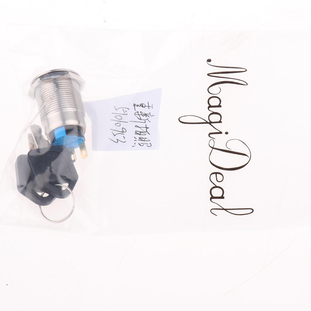 19mm Two Tranches key Rotary Control SPDT Latching Pushbutton Switch